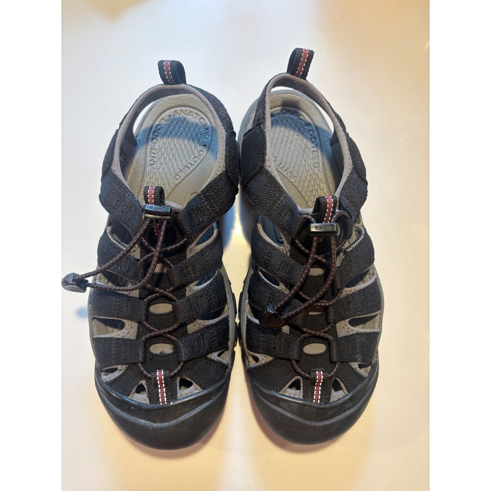 Keen Newport H2 Hiking Sandals Waterproof Outdoor Trail Black Womens 9 $54